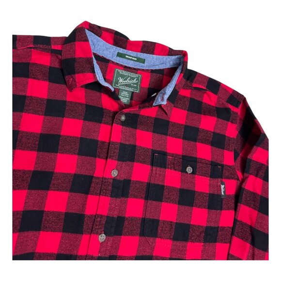 WOOLRICH Plaid Luxury Designer Casual Lumberjack Button Flannel Shirt Mens 2XL - Picture 4 of 6